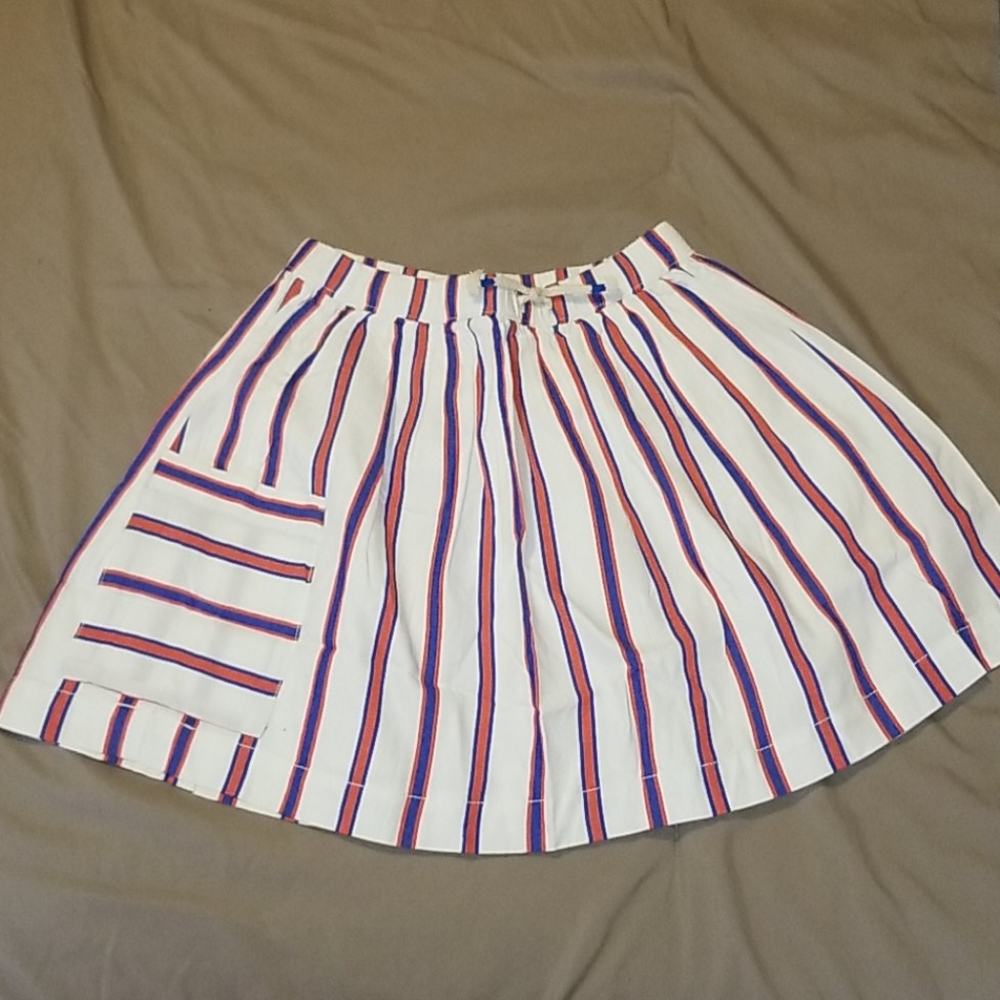 Girls Stripe Skirt Flared